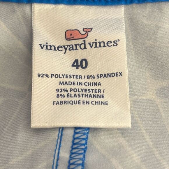 Vineyard Vines Mens Abstract Palms Blue board Shorts size 40 Style# 1M0360 - Picture 5 of 7